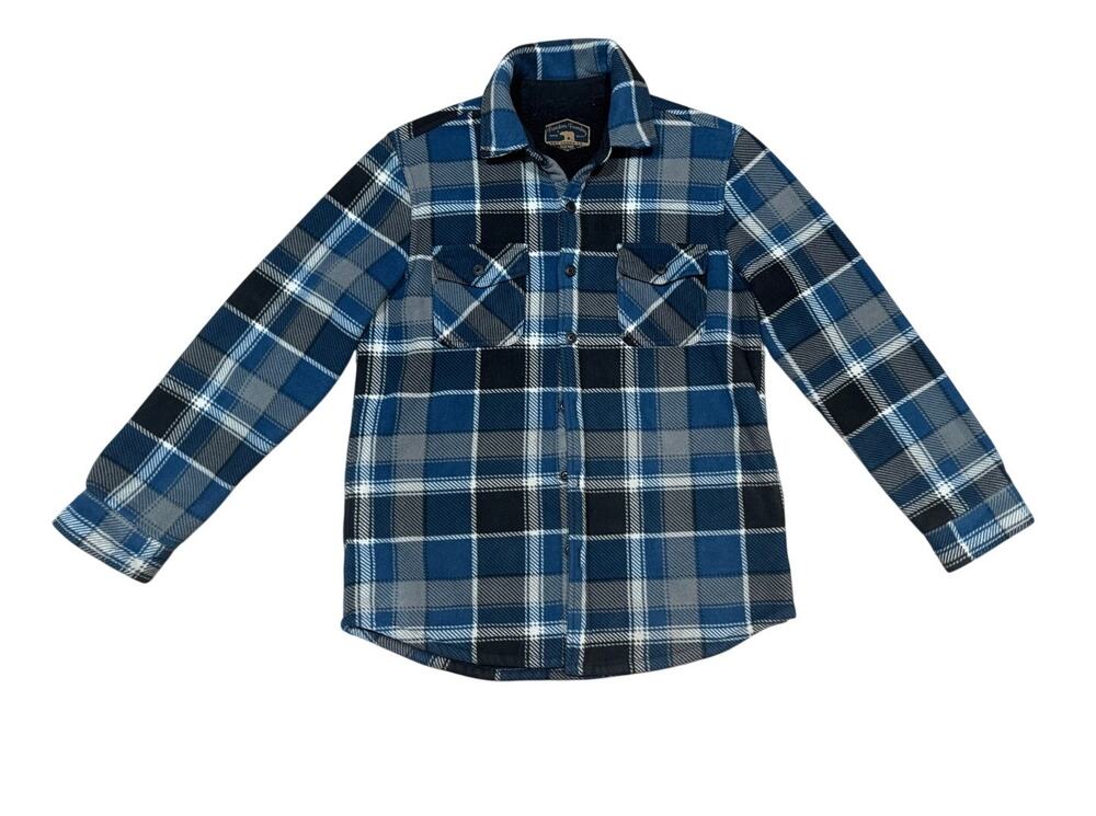 FREEDOM FOUNDRY Blue Plaid Fleece Flannel Size Medium